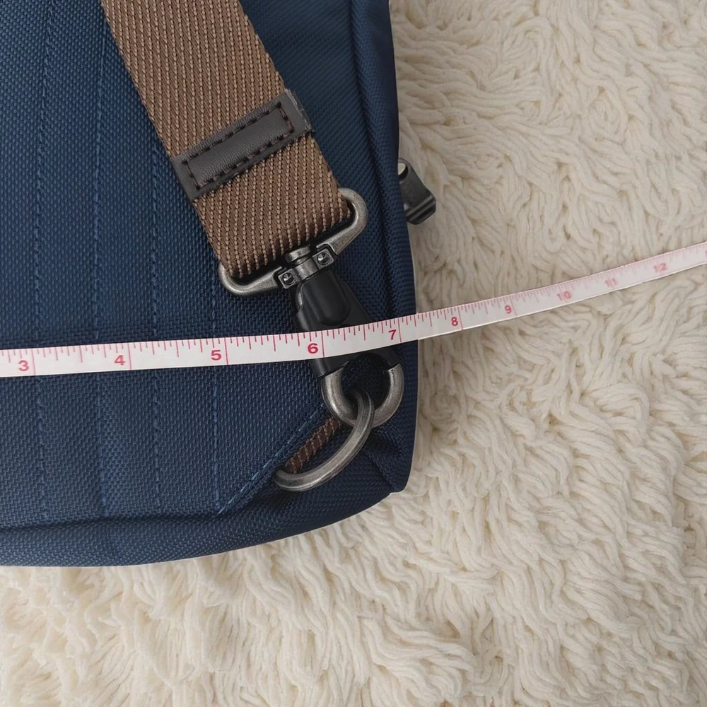 Tumi Navy and Brown Men's Sling Bag